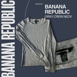 Banana Republic Gray Crew Neck Sweater Women’s Size S